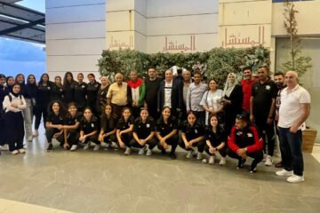 البقاعي وأعضاء الاتحاد الفلسطيني لكرة القدم الشتات ومنتخب السيدات يلتقون السفير دبور