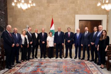 الرئيس عون اطلع من الوزيرين عيسى الخوري ومرقص على اوضاع وزارتيهما ومن الشيخ قدور على جهود المجلس الإسلامي العلوي لرعاية النازحين
